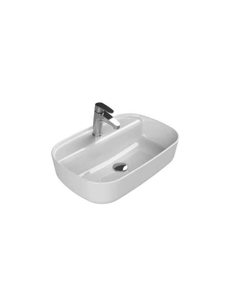 Turkuaz Cerestyle Tezgah Üstü Lavabo, Aqua, 60x40 cm Seramik Lavabo