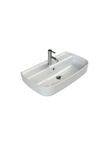 Turkuaz Cerestyle Tezgah Üstü Lavabo, Aqua 75x42 cm Seramik Lavabo