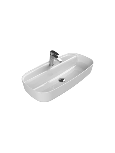 Turkuaz Cerestyle Tezgah Üstü Lavabo, Aqua, 80x40 cm Seramik Lavabo