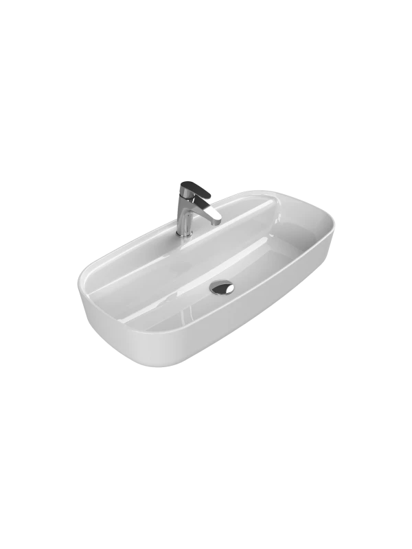 Turkuaz Cerestyle Tezgah Üstü Lavabo, Aqua, 80x40 cm Seramik Lavabo Turkuaz Cerestyle Tezgah Üstü Lavabo, Aqua, 80x40 cm Seramik Lavabo