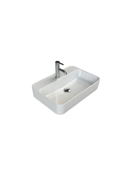 Turkuaz Cerestyle Tezgah Üstü Lavabo, Hera, 60x42 cm Seramik Lavabo