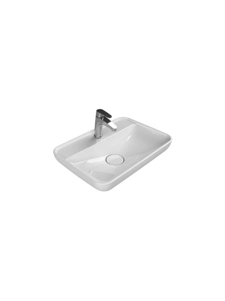 Turkuaz Cerestyle Tezgah Üstü Lavabo, Lal, 60x42 cm Seramik Lavabo