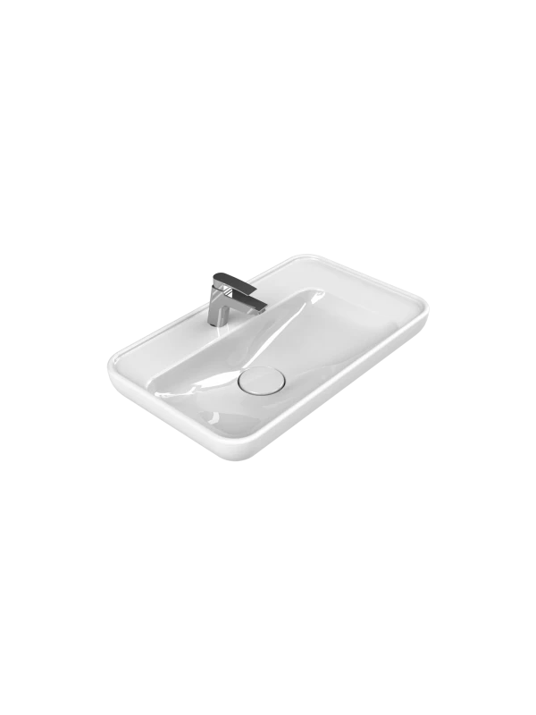Turkuaz Cerestyle Tezgah &Uuml;st&uuml; Lavabo, Lal, 70x42 cm Seramik Lavabo
