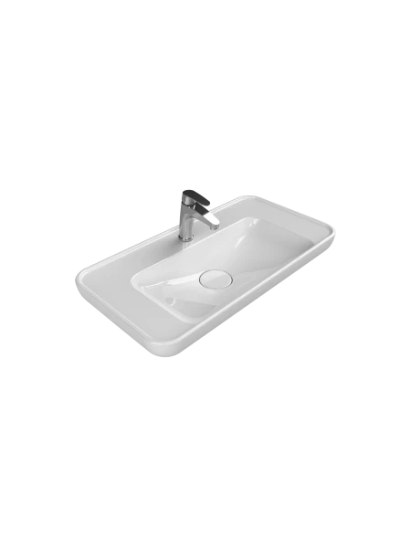 Turkuaz Cerestyle Tezgah Üstü Lavabo, Lal, 80x42 cm Seramik Lavabo