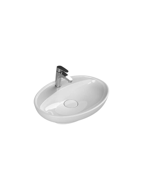 Turkuaz Cerestyle Tezgah &Uuml;st&uuml; Lavabo, Lal C, 60x45,5 cm Seramik Lavabo