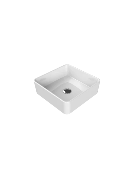 Turkuaz Cerestyle Tezgah Üstü Lavabo, Suit Square, 40x40 cm Seramik Lavabo