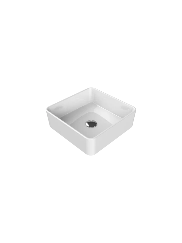 Turkuaz Cerestyle Tezgah Üstü Lavabo, Suit Square, 40x40 cm Seramik Lavabo Turkuaz Cerestyle Tezgah Üstü Lavabo, Suit Square, 40x40 cm Seramik Lavabo