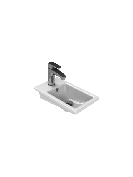 Turkuaz Cerestyle Tezgah Üstü Mini L, 24x42 cm Seramik Lavabo